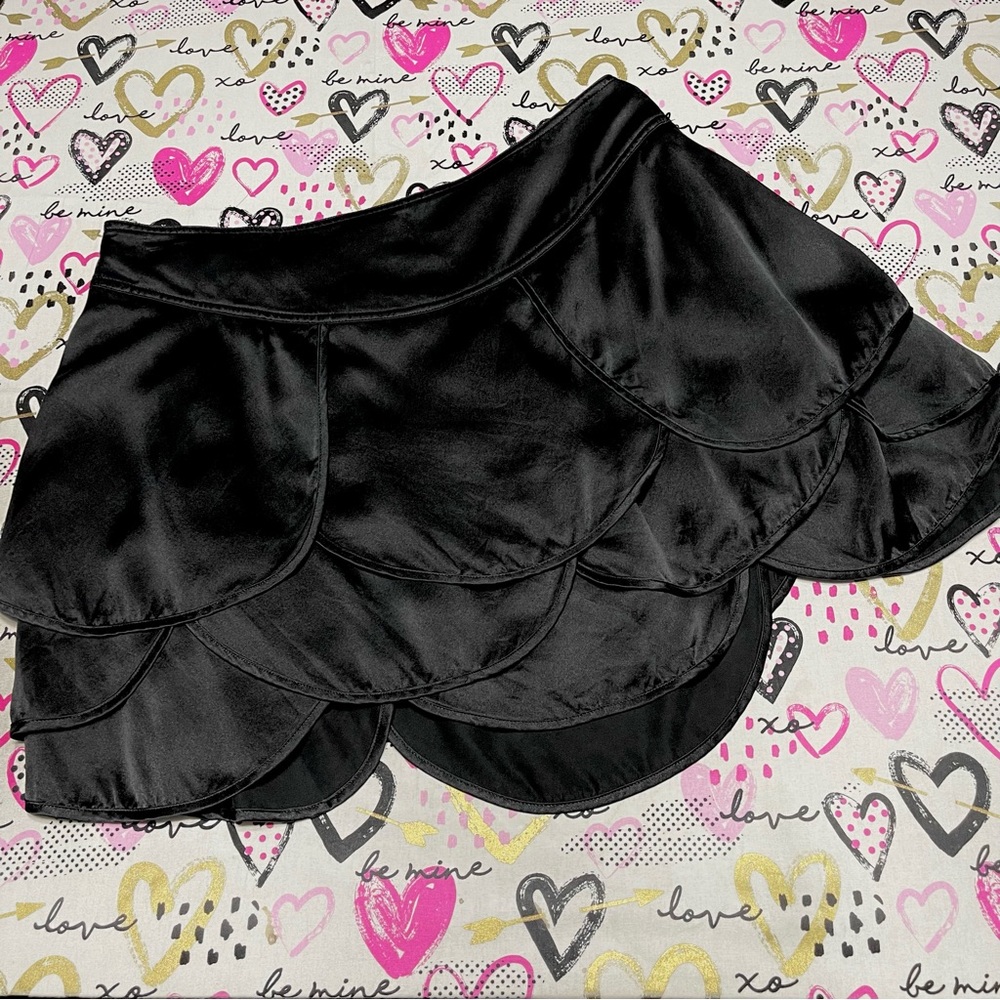 Armani Exchange Black Silk Fairy Layered Skirt - Size 8